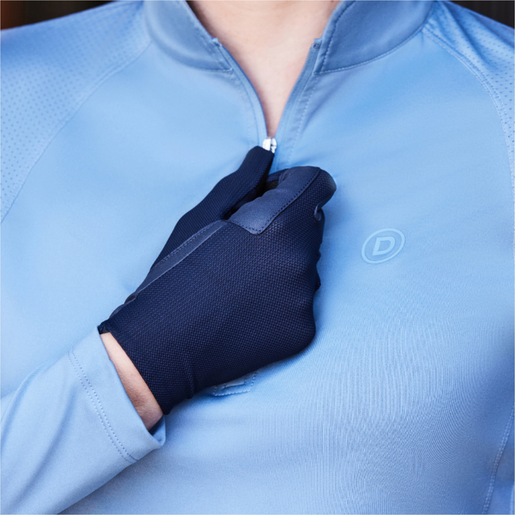 2025 Dublin Ziehen An Cool Gittergewebe Reiten Handschuhe 1018820 - Navy